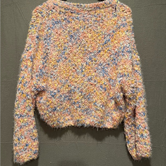 Colorful Women's Crew Neck Sweater - Picture 4 of 4